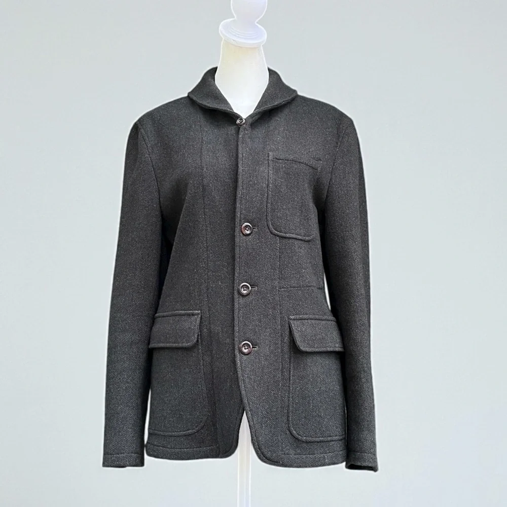 J. Crew Wallace & Barnes Merino Lambswool Sportscoat in Black Size 36S